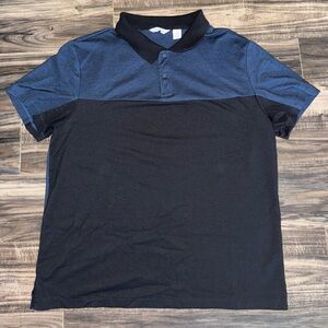 Calvin Klein Men's Blue and Black Polo Shirt